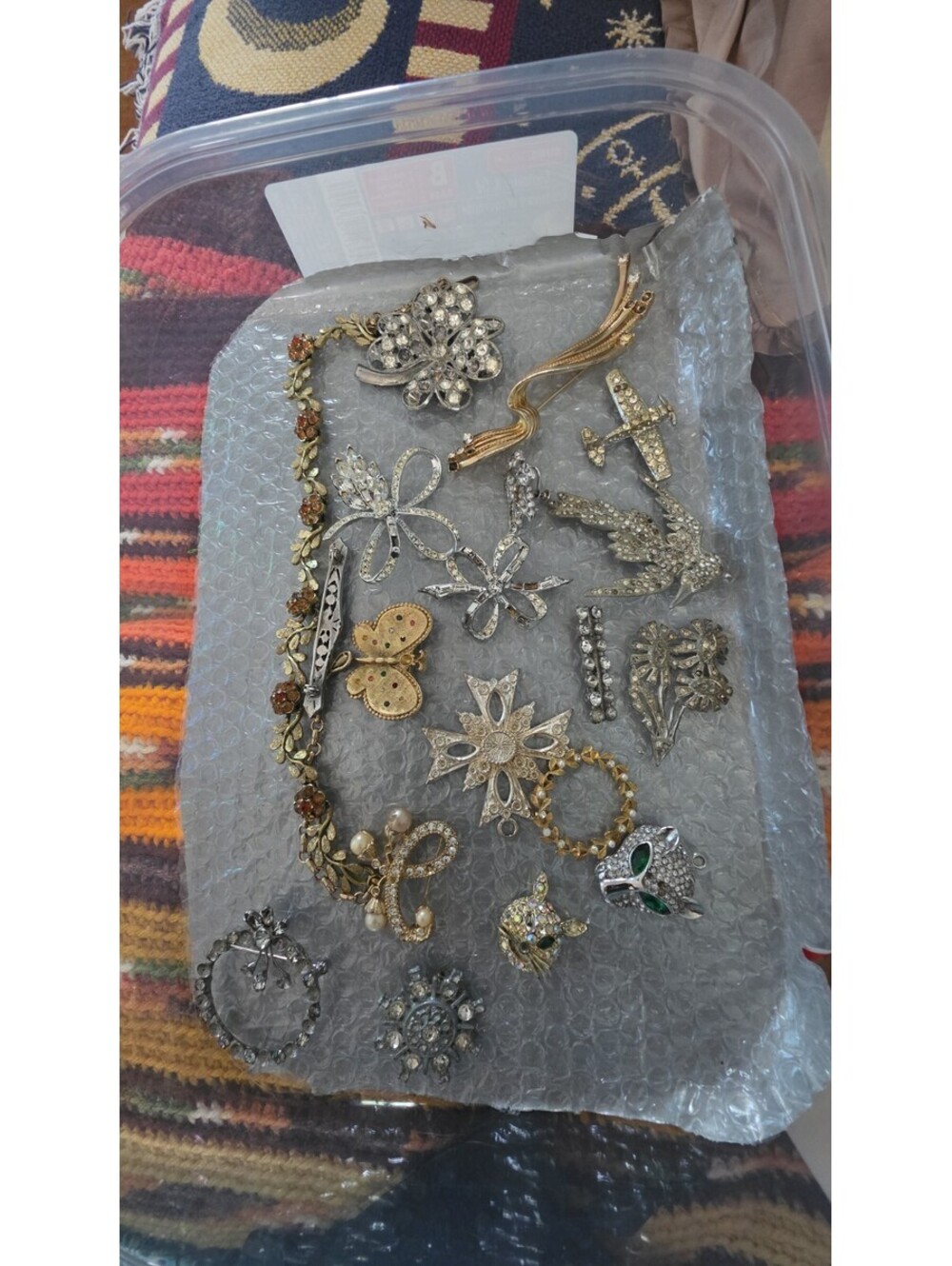 Vintage Brooches For Rhinestones Repair Or Craft